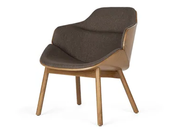 ARIA LOUNGE WW - Upholstered fabric armchair with armrests by Paged