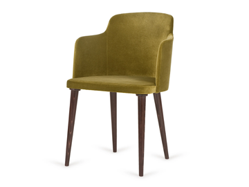 B-0200 LAGOM - Upholstered fabric chair with armrests by Paged