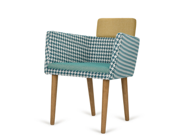 B-MODU - Upholstered fabric easy chair with armrests by Paged