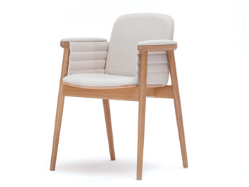 B-PROP-4398 - Upholstered fabric chair with armrests by Paged