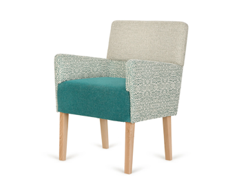 B-ZAP 2 - Upholstered fabric easy chair with armrests by Paged