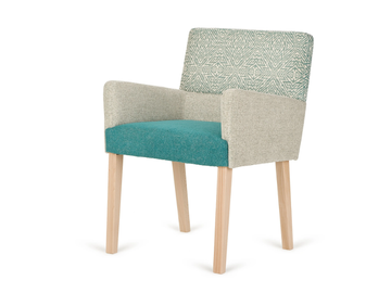 B-ZAP - Upholstered fabric chair with armrests by Paged