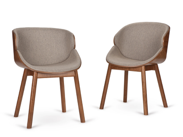 BIG ARIA - Chair upholstered in fabric with wooden shell by Paged