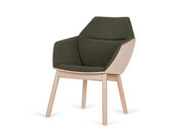 BIG TUK W - Upholstered fabric easy chair with armrests by Paged