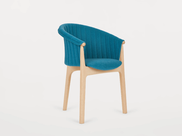 EVO B-2946 - Upholstered beech chair with armrests by Paged