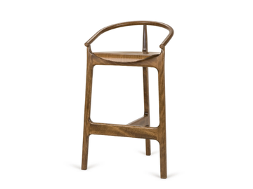 EVO H-2940 - High beech stool with back by Paged