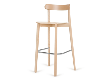 H-4420 ICHO - High wooden stool with footrest by Paged