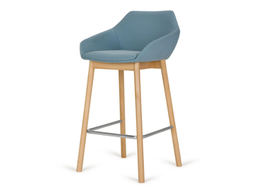H TUK - High fabric stool with armrests by Paged