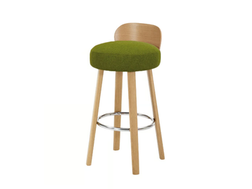 K2 H-2220 - High upholstered wooden stool by Paged