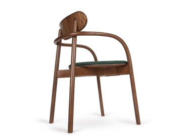 LABENDA - Wooden chair with armrests with integrated cushion by Paged