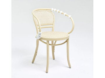 PERLINE - Beech chair with armrests by Paged