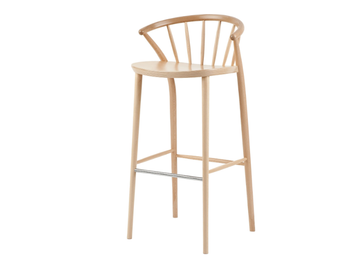 SUDOKU H-9820 - High wooden stool with footrest by Paged