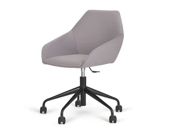 TUK 5 - Swivel height-adjustable fabric chair with 5-spoke base by Paged