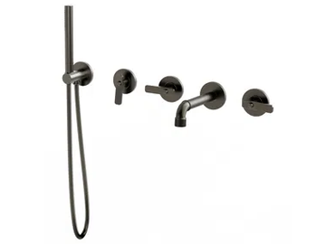 INDUSTRIAL GAS 79138510 - 5 hole bathtub set with diverter and hand shower by PALAZZANI