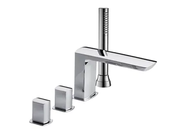 MIS 01139410 - 4 hole deck mounted bathtub tap with hand shower and diverter by PALAZZANI