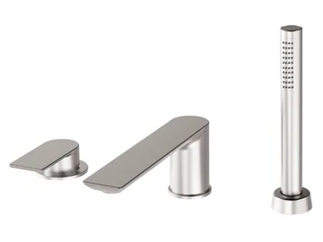 MONTECARLO 80139310 - 3 hole deck mounted bathtub tap with diverter and hand shower by PALAZZANI