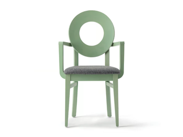 DEA 47UP.i2 - Beech chair with armrests by Palma