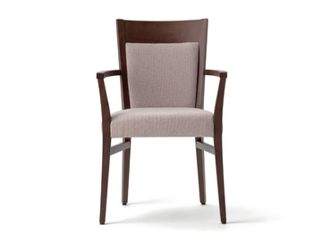 SOUL SOFT 472EP.i4 - Upholstered beech chair with armrests by Palma