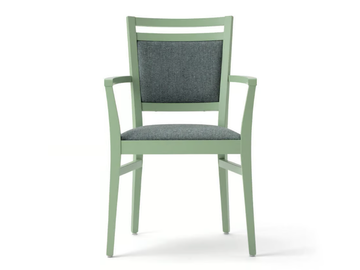 SURI 472CP.i1 - Upholstered beech chair with armrests by Palma