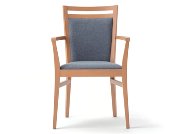SURI SOFT 472FP.i1 - Upholstered beech chair with armrests by Palma