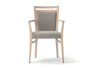 SURI SOFT 472FP.i4 - Upholstered beech chair with armrests by Palma