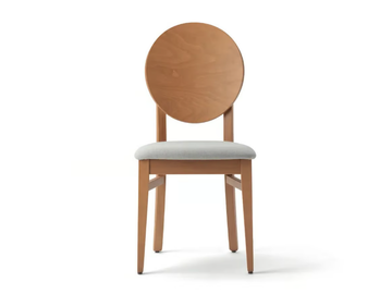 WOODY 49W.i2 - Medallion beech chair with integrated cushion by Palma