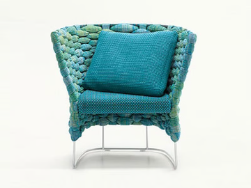 AMI - Sled base easy chair high-back by Paola Lenti