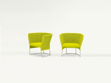 AMI - Sled base polyester garden chair by Paola Lenti
