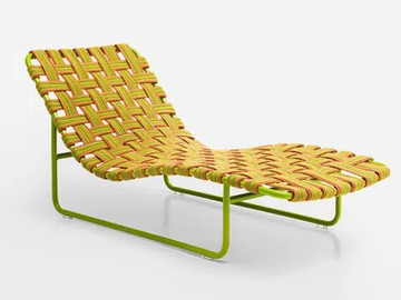 BALEARI - Powder coated aluminium sun lounger by Paola Lenti