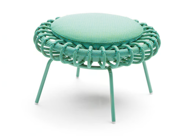 GIUNCO - Synthetic fibre garden pouf by Paola Lenti