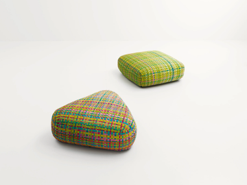 MILLEFIORI - Nautical rope garden pouf with removable cover by Paola Lenti