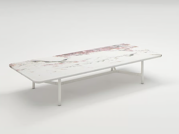 NESSO - Low rectangular marble coffee table by Paola Lenti
