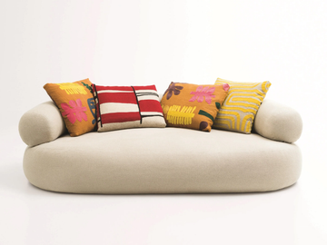 NOAH - Linen sofa with removable cover by Paola Lenti