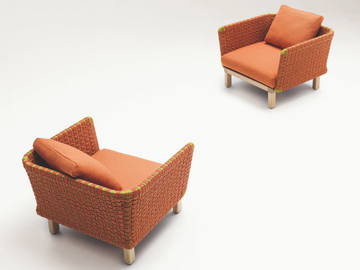 SABI - Garden armchair with armrests by Paola Lenti