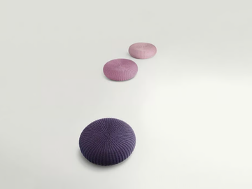 SHELL - Round garden pouf by Paola Lenti