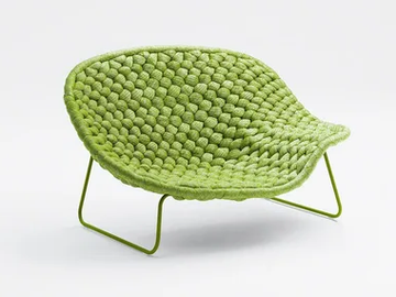 SHITO - Sled base polyester fibre garden armchair by Paola Lenti