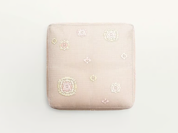 SPRING - Square fabric garden pouf by Paola Lenti