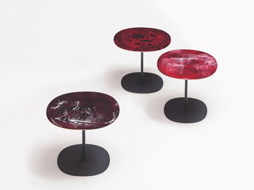 STRAP - Coffee table with aluminum base and copper top by Paola Lenti