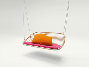 SWING - Wooden garden swing seat by Paola Lenti
