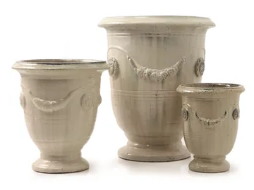 ANDUZE AVORIO - Handmade terracotta garden vase by PAOLELLI GARDEN