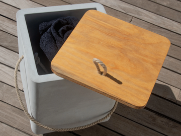 CEMENTO - Container stool in cement by PAOLELLI GARDEN