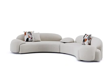 AMA - Curved fabric sofa by Paolo Castelli