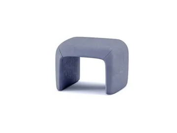 AMA - Low leather stool by Paolo Castelli