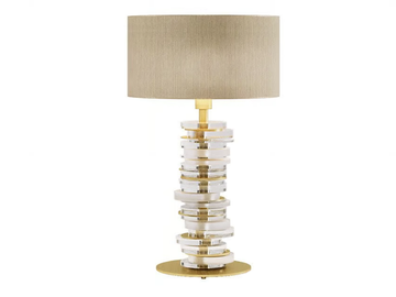 AMBRA - Fiberglass and brass table lamp by Paolo Castelli