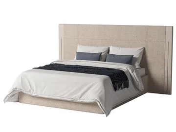 ASTRA - Wool double bed with high headboard by Paolo Castelli