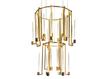 KALÌ - LED suspension lamp in Murano glass and brass by Paolo Castelli