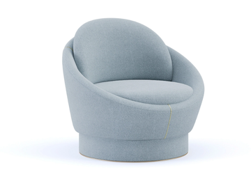 LUNA SWING - Swivel wool easy chair by Paolo Castelli