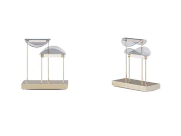 MANTA - LED glass and brass table lamp by Paolo Castelli