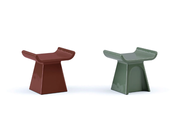 OTTOMANA - Low ceramic stool by Paolo Castelli
