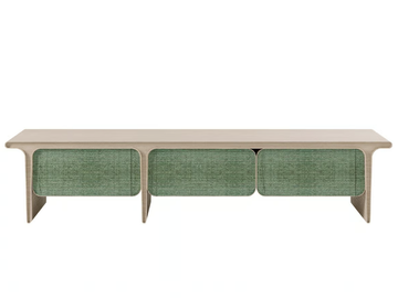 SELIMA - Sideboard with hinged doors in ash and hemp by Paolo Castelli